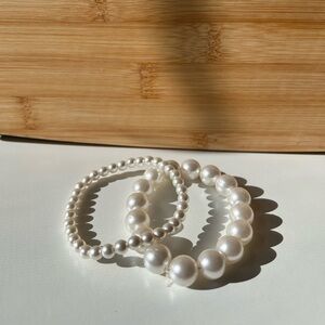 Elegant Pearl Bracelet Set